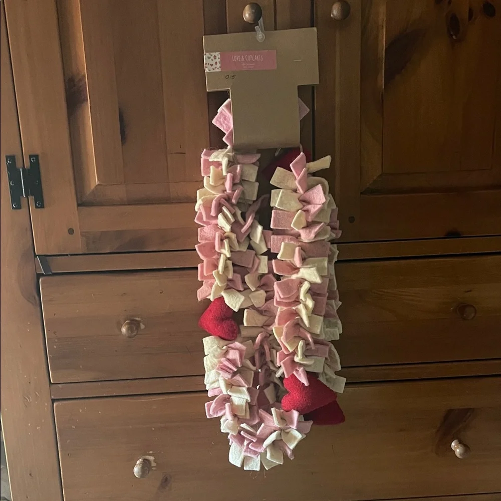 Festive Pink and Cream Holiday Garland
